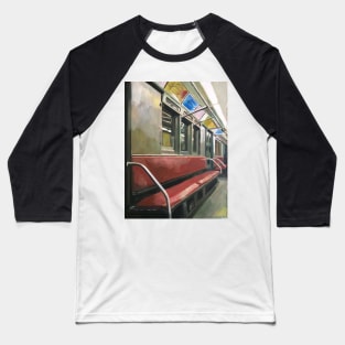 New York Subway Carriage, Retro Baseball T-Shirt